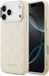 Guess Backcover hoesje voor Apple iPhone 17 Pro Max - Magsafe PU met pioenroos hot stamp script - beige