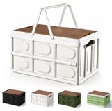 SolidKeus - Boîte de rangement pliable avec couvercle pour camping et voyage