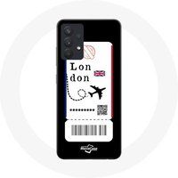 Maniacase Hoesje voor Samsung Galaxy A13 5G Vliegticket Londen