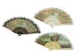 Twee Esse Fan met Messen met Kant, 25 x 45 cm, Multi kleuren, One Size