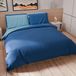 PETTI Artigiani Italiani - Eenpersoons beddengoedset 150 x 200 cm (1 kussensloop 50 x 80 cm inbegrepen), zachte microvezel, effen, elektrisch blauw - lichtblauw
