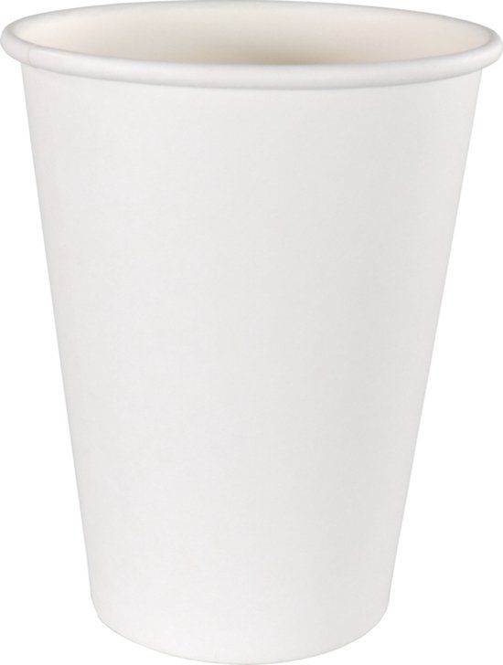 White label Bol Koffiebeker karton 400cc WIT 50 stuk | 20 stuks