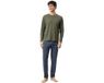 Mey Pyjama Lang Serie Sleek Circles Black Forest Green