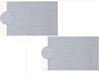 G. Wurm Luxe Sets de table Louvre - 4x - gris - plastique - 45 x 30 cm - Sets de table