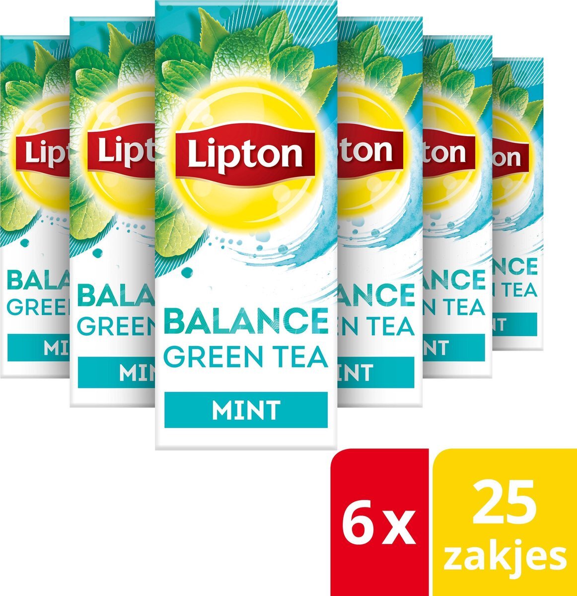 LIPTON Feel Good Selection Groene Thee Munt - 6 x 25 zakjes - Voordeelverpakking