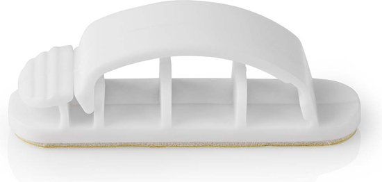 Nedis Kabelmanagement - Kabelclip - 3 Stuks - 3 Sleuven - Wit