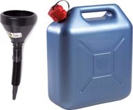 Merkloos / Sans marque Interbosch B.V. Jerrycan - kunststof - blauw - 20 liter - incl. trechter