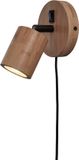 GOOD&MOJO Wandlamp Java - Bamboe - Bruin - Ø12cm