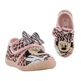 Leomil Disney Minnie - Pantoffels kinderen voor meisjes - Minnie Mouse Sloffen kind met klittenbandsluiting - Schoenen van 2 tot 8 jaar - Maat 30 - Roze