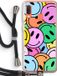 Case Company® - Samsung Galaxy A20e Case with Cord - Smiley N°1 - Black Cord - Back Cover