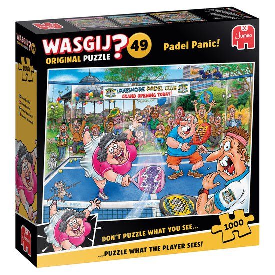 Wasgij Jumbo Wasgij Original 49 - Paniek op de padelbaan! - 1000 stukjes