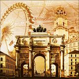 Pro-Art g1252b muurschildering Giclee 'München' 50 x 50 cm