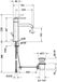 Duravit Balcoon, Eéngreeps-wastafelm. FreshStart, MinusFlow, m.trekst., Edelst.geb, BA1023001070