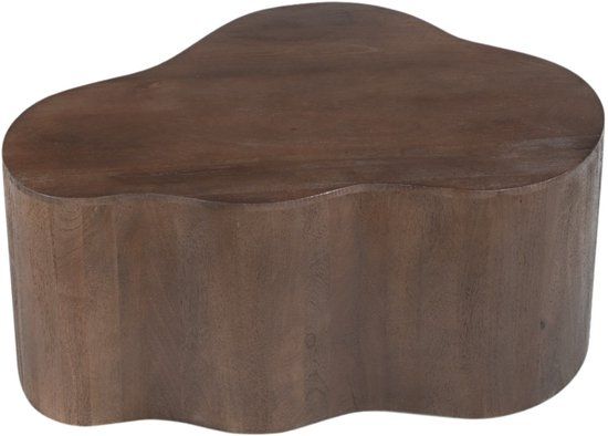 Giga Meubel Salontafel Moos - Organisch Donkerbruin Hout - 70x50x30cm