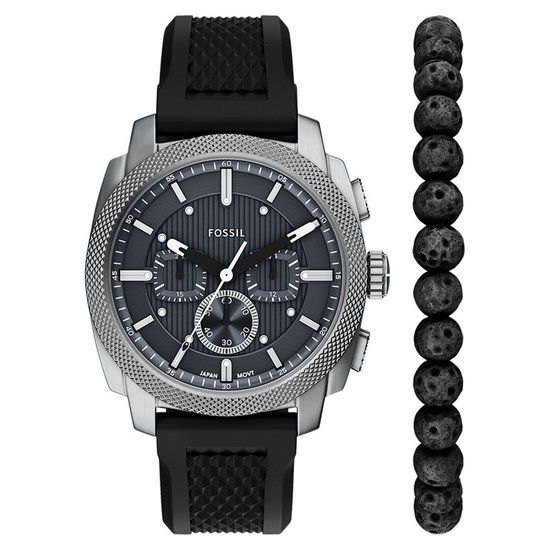 FOSSIL Heren Horloge geschenkset 44 mm - Zwart