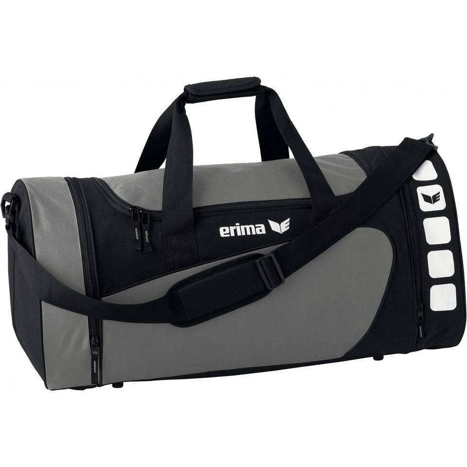 Erima sporttas club 5 line grijs/zwart 49 5 liter