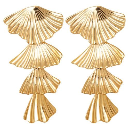 Label Kiki Kiki Label gold plated oorbellen Golden Leaf