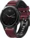 By Qubix - Geschikt voor Garmin bandje - 26mm Quickfit - leer + siliconen bandje - Bordeaux