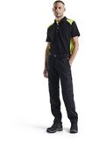Blaklader Industrie werkbroek stretch met kniezakken 1448-1832 - Zwart/High Vis Geel - C150