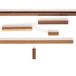 Viefe FLAPP Poignée de meuble, bois de chêne brut (non traité) - 128 & 160 mm