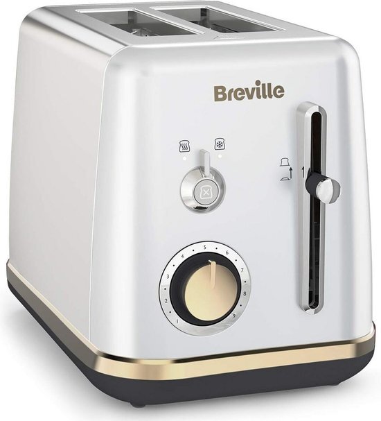 Breville VTT935X-01 VTT935X Mostra broodrooster met 2 sneden in maanlicht, kunststof, zilver