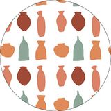 Bonateks Ronde digitaal bedrukte muismat, antislip onderkant, voor kantoor en thuis, diameter: 22 cm