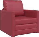 vidaXL Slaapbank Wijnrood Kunstleer 60cm