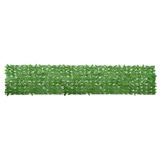 VidaXL Balkonscherm met groene bladeren 400x75 cm