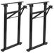 2 pieds de table métalliques, pliables, hauteur 71 cm, largeur 45 cm, noir