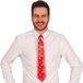 Fiestas Guirca Cravate de Noël ringard - rouge - imprimé de Noël - 45 cm - polyester - pour adultes