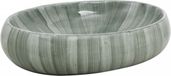 vidaXL Opzetwasbak ovaal 59x40x15 cm keramiek groen