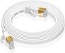 VERCO 2 meter CAT 7 netwerkkabel, patchkabel, platte kabel, RJ45, PC LAN kabel, Ethernet, plat, wit