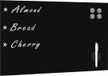 vidaXL Magneetbord Wandmontage 50x30 cm Glas Zwart