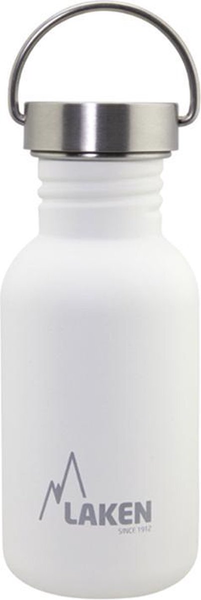 Laken RVS fles Basic Steel Bottle 500ml S/S Cap - Wit wit