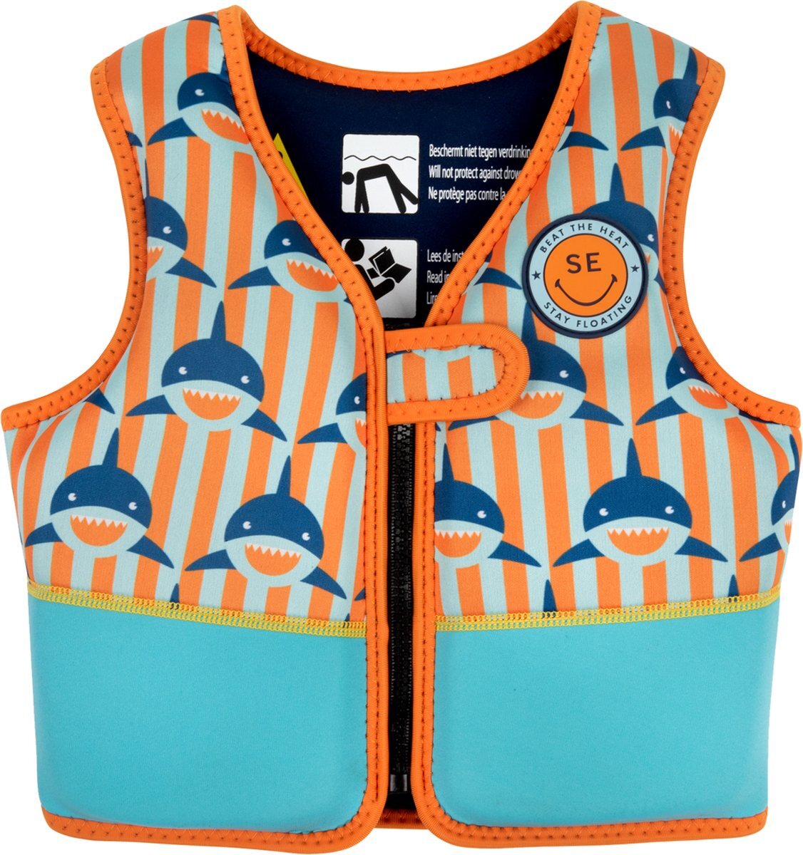 Swim Essentials Little koekies - Zwemvest Haaien 18-30 kg - zwemplezier - zwemmen