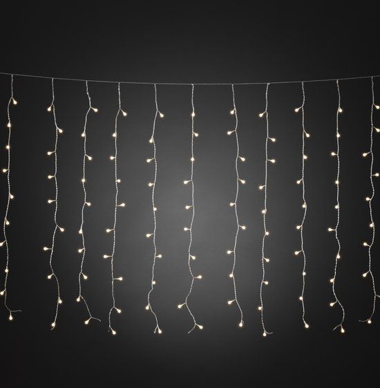 Konstsmide 3675 - LED Lichtgordijn - 400 Lampen - Warm Wit - 500 x 100 cm - Buiten