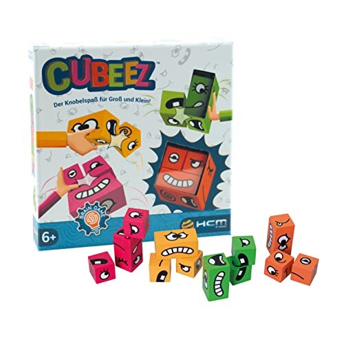 HCM Kinzel 55171 HCM Kinzel-55171-Cubeez-Brain Teaser Games, gemeenschapsspel, behendigheidskubus, puzzel, geduldspel, 2-4 spelers, vanaf 6 jaar, meerkleurig