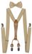 Doloise Mannen Bretels Bowtie Set Elastische Y Vorm Stijl Vrouwen Bretels Bowtie Voor Bruiloft & Formele Evenementen, Kaki, ons size