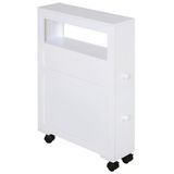 HOMCOM Badkamerkastje - MDF - 16x52x71,5 cm - Wit