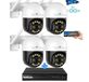 RobiCam Ensemble de 4 caméras, zoom 8x, iCsee, Ultra HD, enregistreur NVR, support jusqu'à 10 caméras