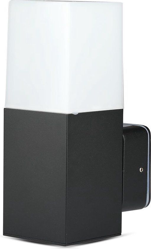 BES LED Wandlamp Buitenlamp - Viron Hyno - GU10 - Rechthoek - Zwart - Aluminium - 25cm