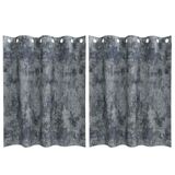 vidaXL Velvet Gordijnen 2 stuks Zilvergrijs 140 x 140 cm Fluweel
