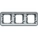 Hager Cubyko Dry-Inbouwset 3 éléments horizontal gris