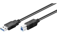 Good Connections USB naar USB-B kabel - USB3.0 - tot 0,9A / zwart - 0,25 meter