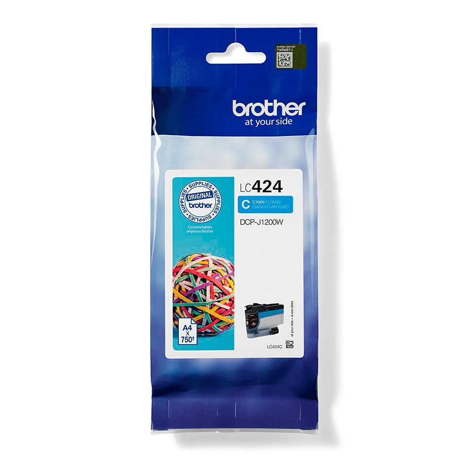 Brother LC-424C Cyaan Inktcartridge - Origineel - 750 Pagina's - DCP-J1200W