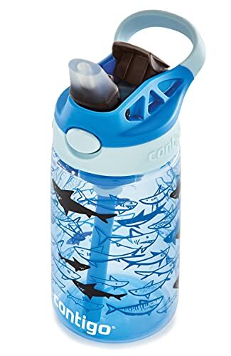 Contigo Easy Clean Autospout kinderdrinkfles met rietje, BPA-vrije stevige waterfles, 100% lekvrij, eenvoudige reiniging, ideaal voor kinderdagverblijf, kleuterschool, school en sport, 420 ml