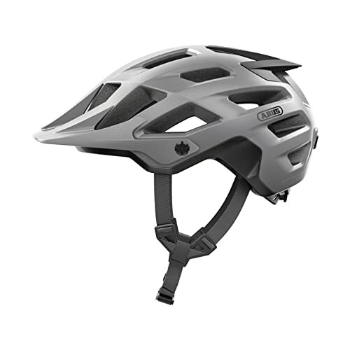 Abus MTB-helm Moventor 2.0 - fietshelm met hoge voor het terrein - all-mountain-helm, unisex - zilver, maat M