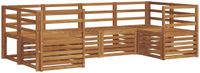 vidaXL Acacia Hout Hoek Loungeset Naturel 6 Zitplaatsen