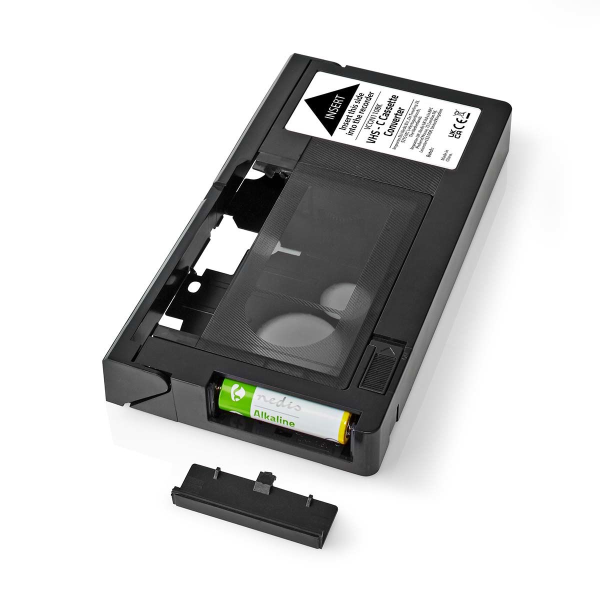 Nedis VHS-C naar VHS Converter - Zwart - Werkt op batterij