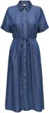 ONLY Blousejurk ONLCHARIS Lange jurk Dark Blue Denim